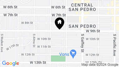 Map of 841 W 9th Street, San Pedro CA, 90731