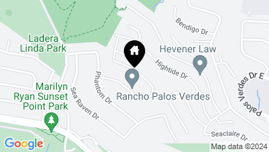 Map of 3555 Vigilance Drive, Rancho Palos Verdes CA, 90275