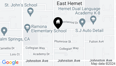 Map of 41283 Whittier Avenue, Hemet CA, 92544