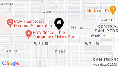 Map of 1058 1060 W 6th Street, San Pedro CA, 90731