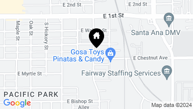 Map of 905 E Chestnut Avenue, Santa Ana CA, 92701