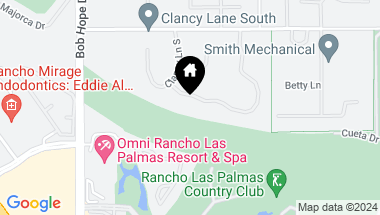 Map of 15 Clancy Lane S, Rancho Mirage CA, 92270