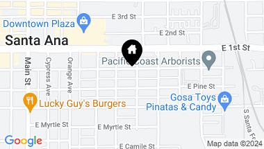 Map of 520 E Walnut Street, Santa Ana CA, 92701