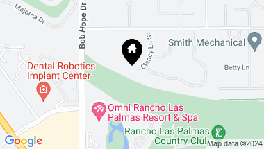 Map of 12 Clancy Lane S, Rancho Mirage CA, 92270