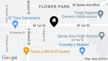 Map of 1113 W Walnut Street, Santa Ana CA, 92703