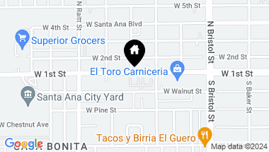 Map of 1590 W FIRST STREET 1, Santa Ana CA, 92703
