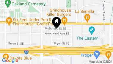 Map of 654 Woodward Avenue SE, Atlanta GA, 30312