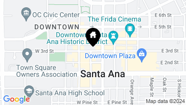Map of 190 W 3rd Street, Santa Ana CA, 92701