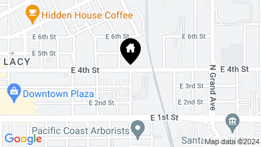 Map of 1022 E 4th Street, Santa Ana CA, 92701
