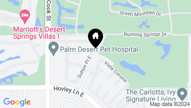 Map of 46 Sutton Place E, Palm Desert CA, 92211