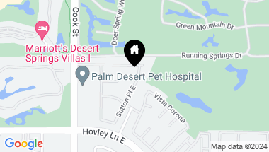 Map of 45 Sutton Place E, Palm Desert CA, 92211