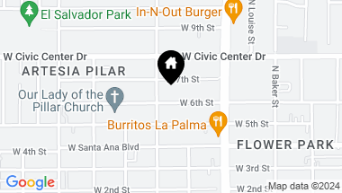 Map of 1419 W 6th Street, Santa Ana CA, 92703