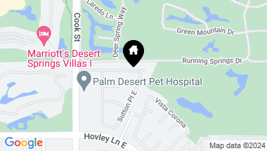 Map of 25 Belmonte Drive, Palm Desert CA, 92211