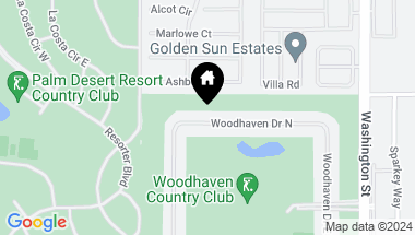 Map of 77650 Woodhaven Drive N, Palm Desert CA, 92211