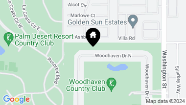 Map of 77640 Woodhaven Drive N, Palm Desert CA, 92211