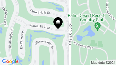Map of 905 Hawk Hill, Palm Desert CA, 92211