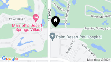 Map of 6 Belmonte Drive, Palm Desert CA, 92211