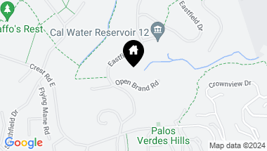 Map of 2 Open Brand RD, ROLLING HILLS CA, 90274