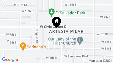 Map of 705 Fairlawn Ave., Santa Ana CA, 92703