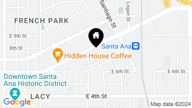 Map of 627 N Garfield Street, Santa Ana CA, 92701