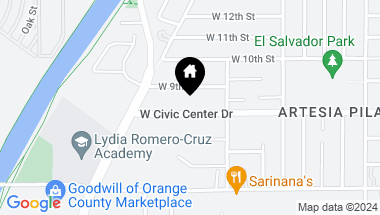Map of 2133 W Civic Center Drive, Santa Ana CA, 92703