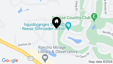 Map of 101 La Cerra Drive, Rancho Mirage CA, 92270
