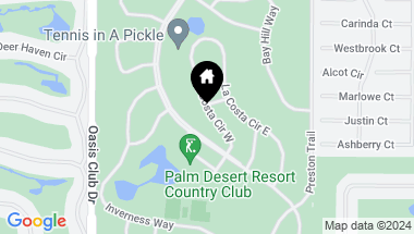Map of 40821 La Costa Circle W, Palm Desert CA, 92211