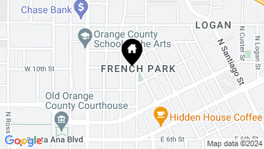 Map of 918 French Street, Santa Ana CA, 92701