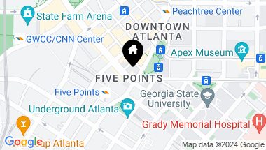 Map of 32 Peachtree Street NW Unit 704, Atlanta GA, 30303