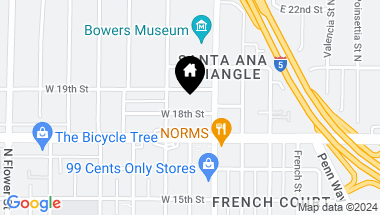 Map of 121 W 18th Street, Santa Ana CA, 92706