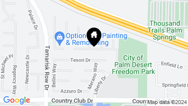 Map of 127 Traviso Drive, Palm Desert CA, 92211