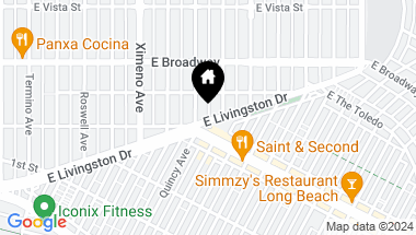 Map of 4619 E Livingston Drive, Long Beach CA, 90803