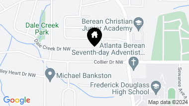 Map of 2506 Dale Creek Drive NW, Atlanta GA, 30318