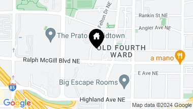 Map of 384 Ralph McGill Boulevard NE Unit 204, Atlanta GA, 30312