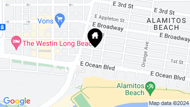 Map of 38 N Alboni Place 1, Long Beach CA, 90802