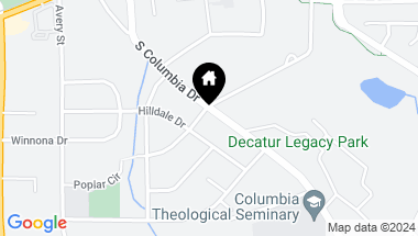 Map of 407 S Columbia Drive, Decatur GA, 30030