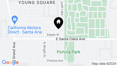 Map of 1617 Aspen Street, Santa Ana CA, 92705