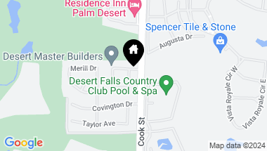 Map of 38610 Desert Mirage Drive, Palm Desert CA, 92260