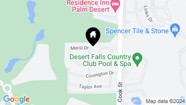 Map of 16 Hillcrest Drive, Palm Desert CA, 92260