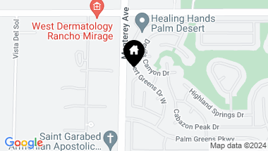 Map of 38445 Desert Greens Drive Drive W, Palm Desert CA, 92260