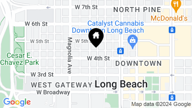 Map of 333 W 4th St, Unit# 17 17, Long Beach CA, 90802