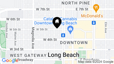 Map of 442 Cedar Avenue, Long Beach CA, 90802