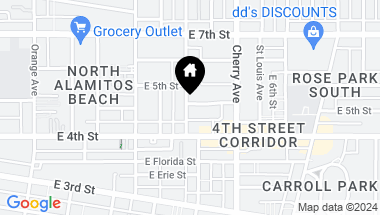 Map of 454 Rose Avenue, Long Beach CA, 90802