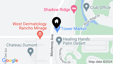 Map of 0 Monterey Ave & Frank Sinatra, Rancho Mirage CA, 92270