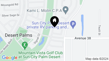 Map of 37862 Pineknoll Avenue, Palm Desert CA, 92211