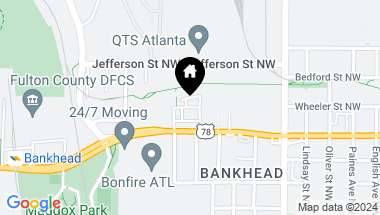 Map of 1029 Donald Lee Hollowell Parkway NW Unit 1031, Atlanta GA, 30318