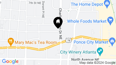 Map of 724 Charles Allen Drive NE, Atlanta GA, 30308