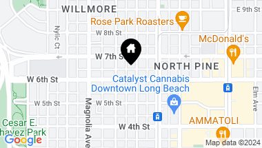 Map of 617 Cedar Avenue 1, Long Beach CA, 90802