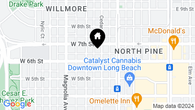Map of 619 Cedar Avenue 4, Long Beach CA, 90802