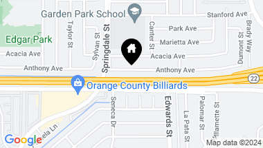 Map of 6582 Anthony Avenue, Garden Grove CA, 92845